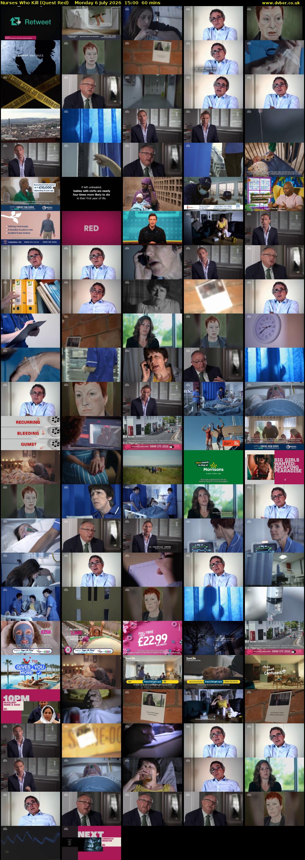 Nurses Who Kill (Quest Red) Monday 6 July 2026 15:00 - 16:00