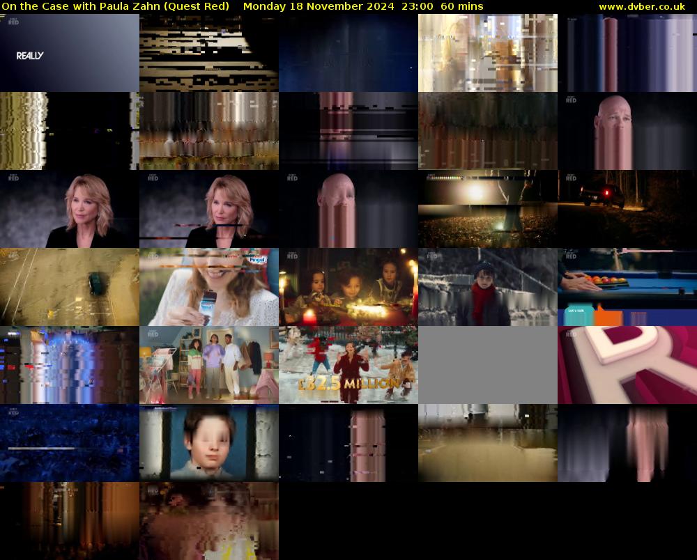 On the Case with Paula Zahn (Quest Red) Monday 18 November 2024 23:00 - 00:00