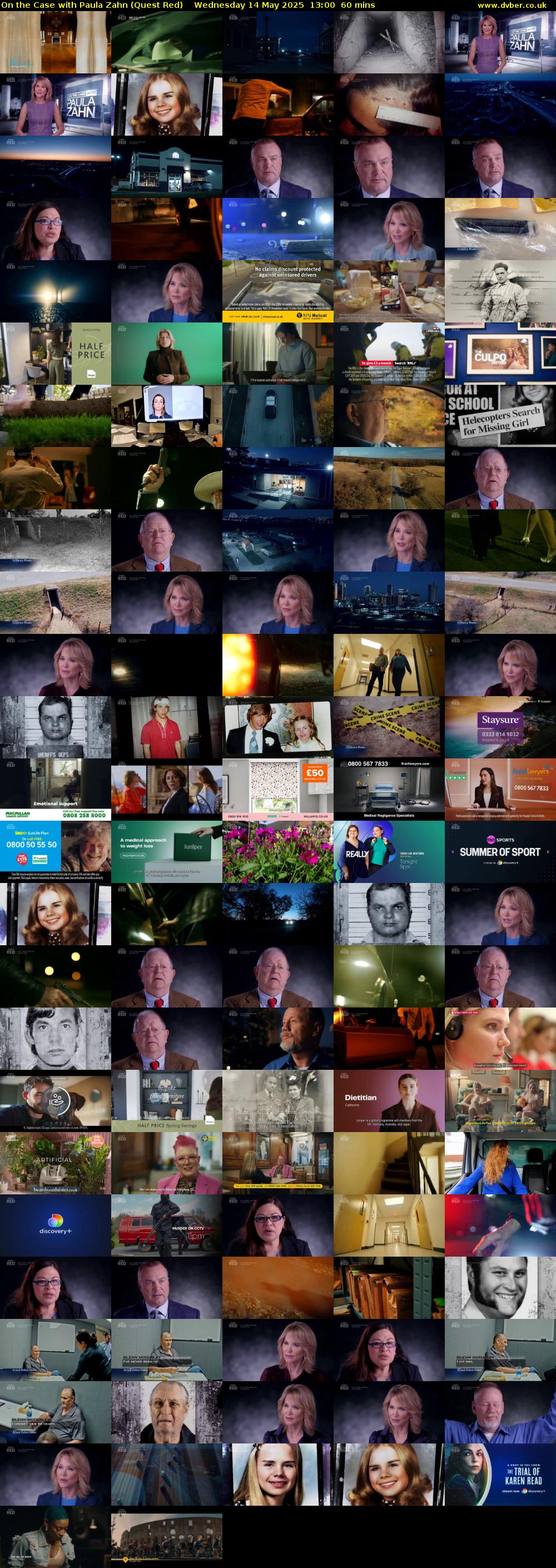 On the Case with Paula Zahn (Quest Red) Wednesday 14 May 2025 13:00 - 14:00
