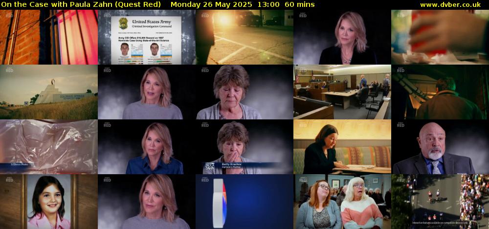 On the Case with Paula Zahn (Quest Red) Monday 26 May 2025 13:00 - 14:00