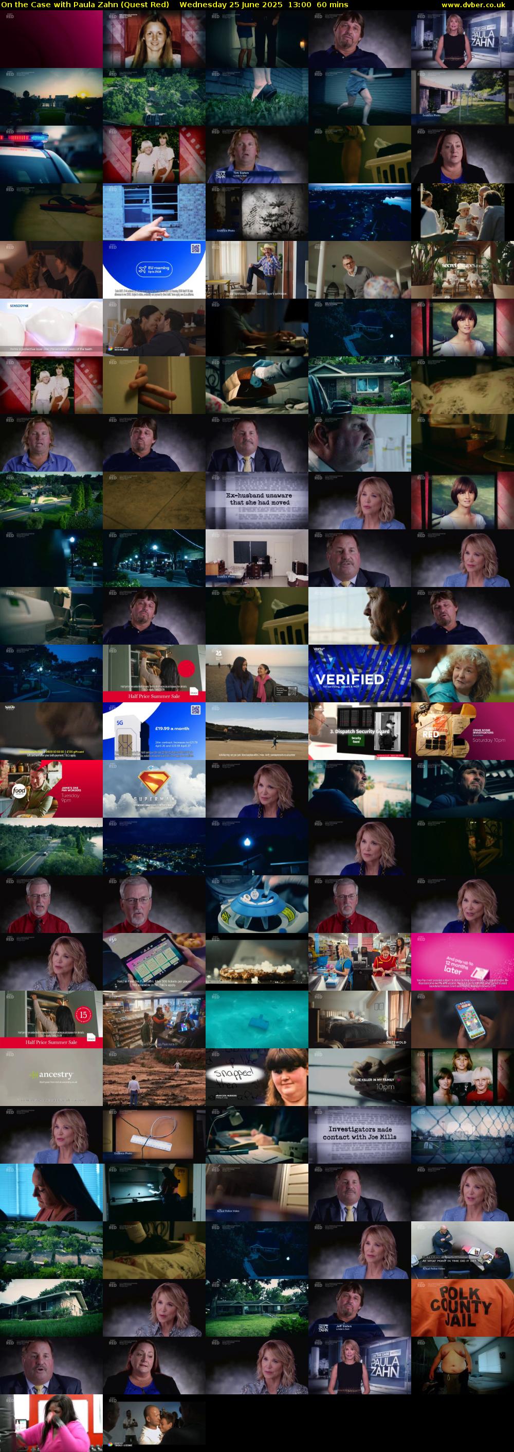 On the Case with Paula Zahn (Quest Red) Wednesday 25 June 2025 13:00 - 14:00
