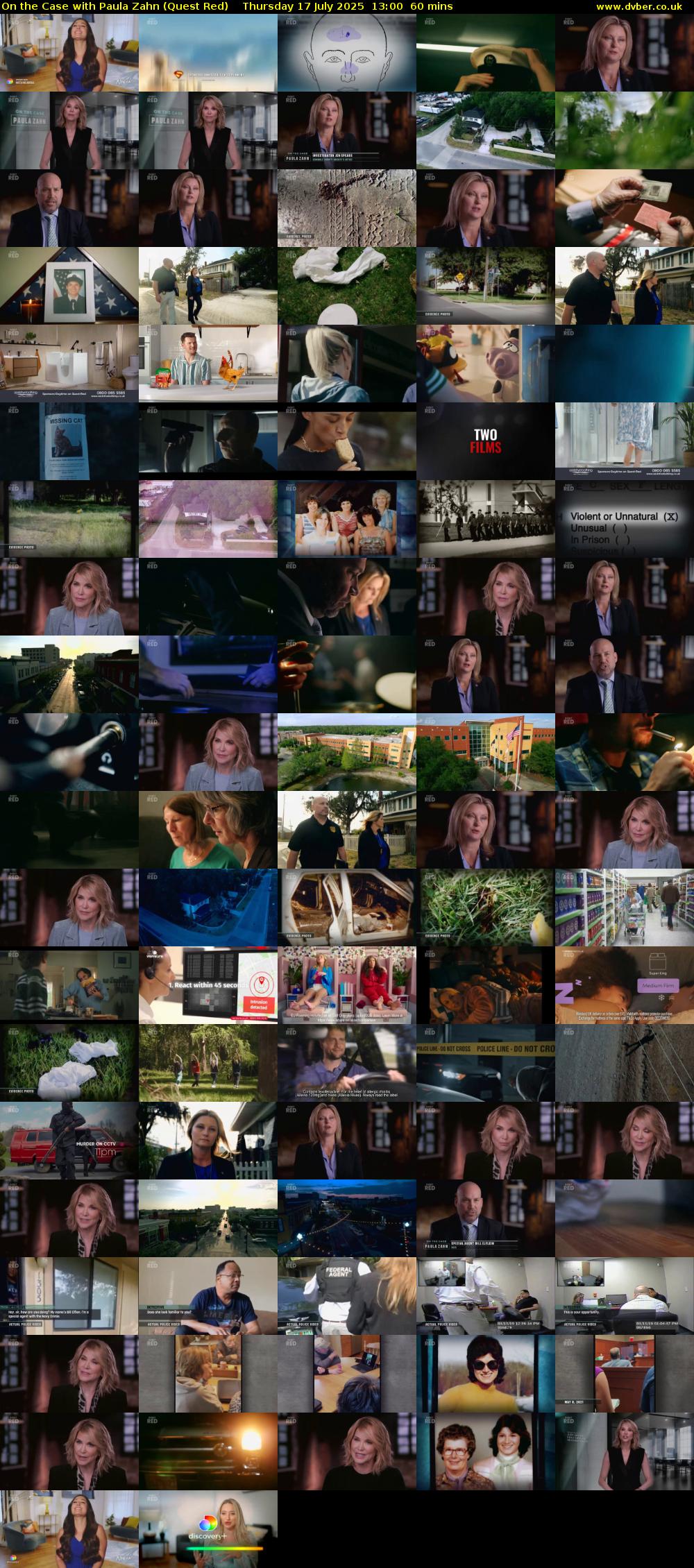 On the Case with Paula Zahn (Quest Red) Thursday 17 July 2025 13:00 - 14:00