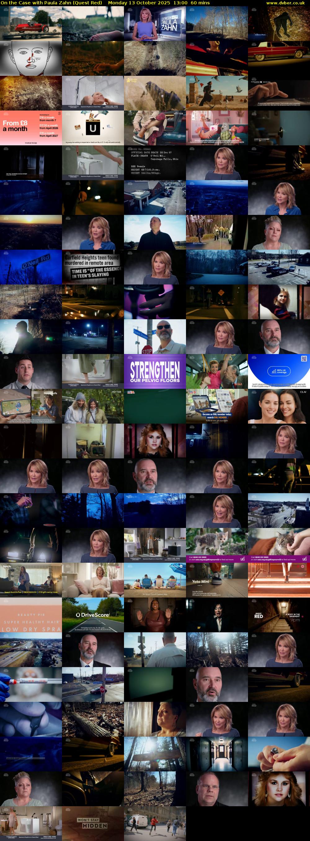 On the Case with Paula Zahn (Quest Red) Monday 13 October 2025 13:00 - 14:00