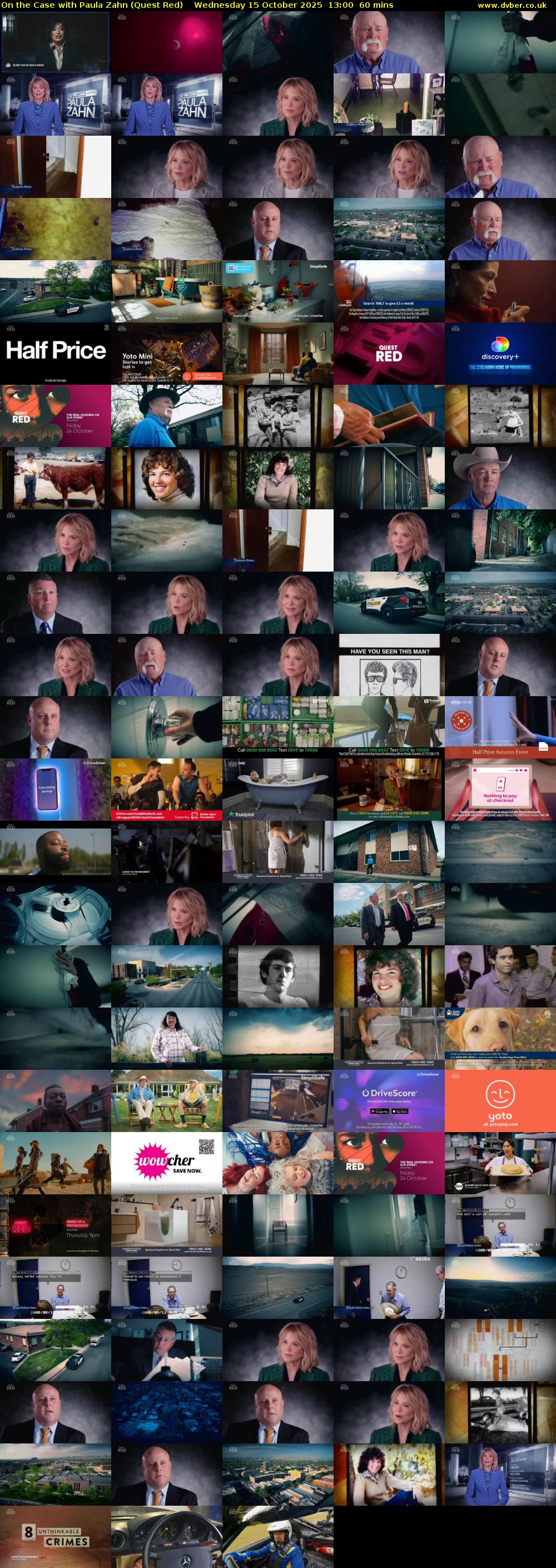 On the Case with Paula Zahn (Quest Red) Wednesday 15 October 2025 13:00 - 14:00