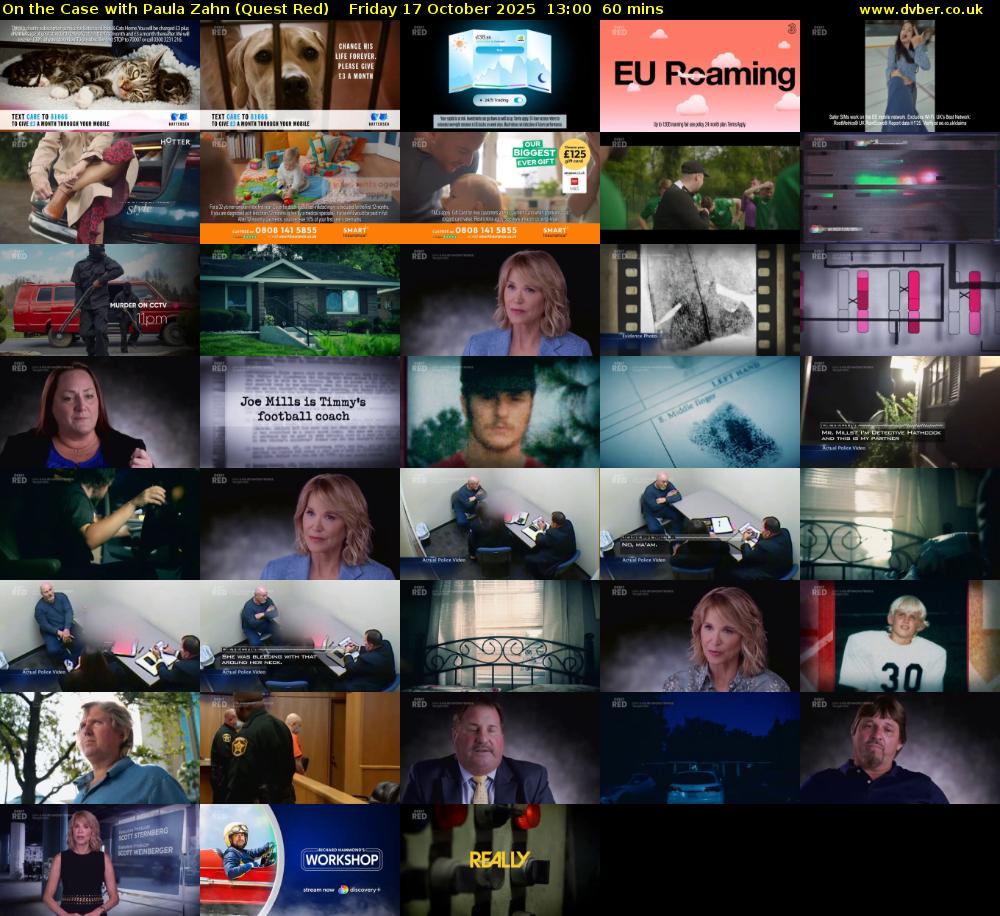 On the Case with Paula Zahn (Quest Red) Friday 17 October 2025 13:00 - 14:00