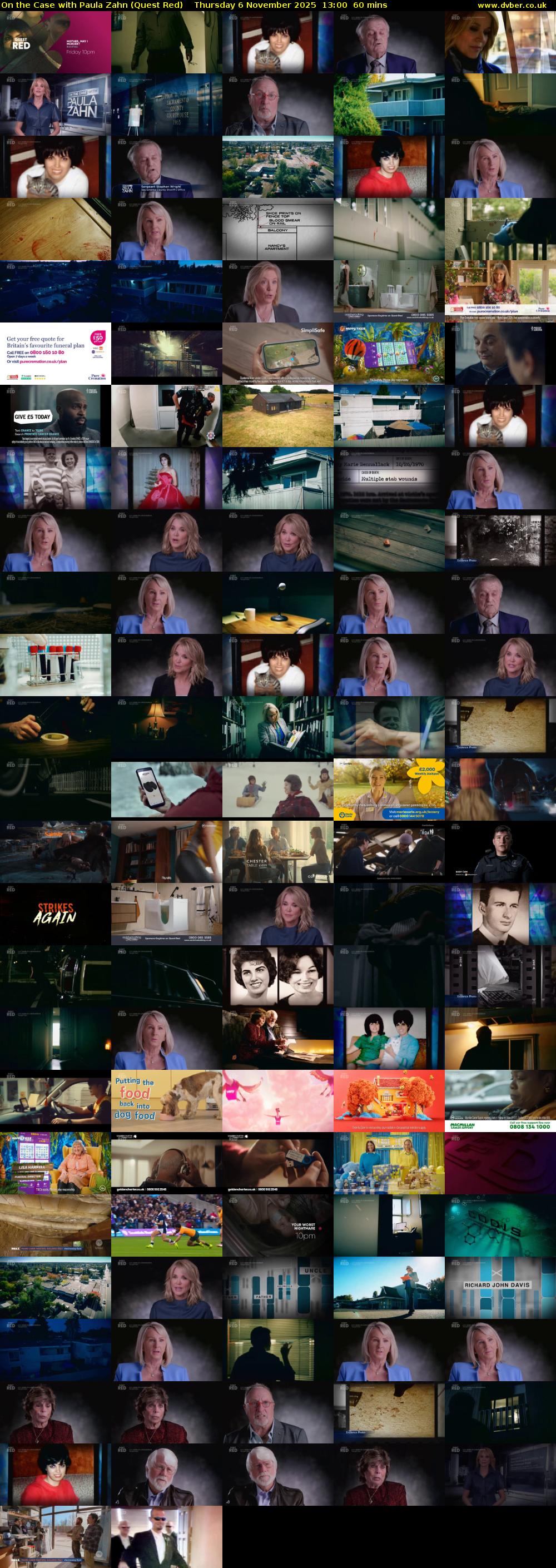 On the Case with Paula Zahn (Quest Red) Thursday 6 November 2025 13:00 - 14:00