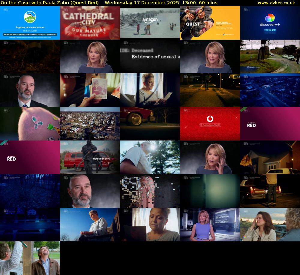 On the Case with Paula Zahn (Quest Red) Wednesday 17 December 2025 13:00 - 14:00