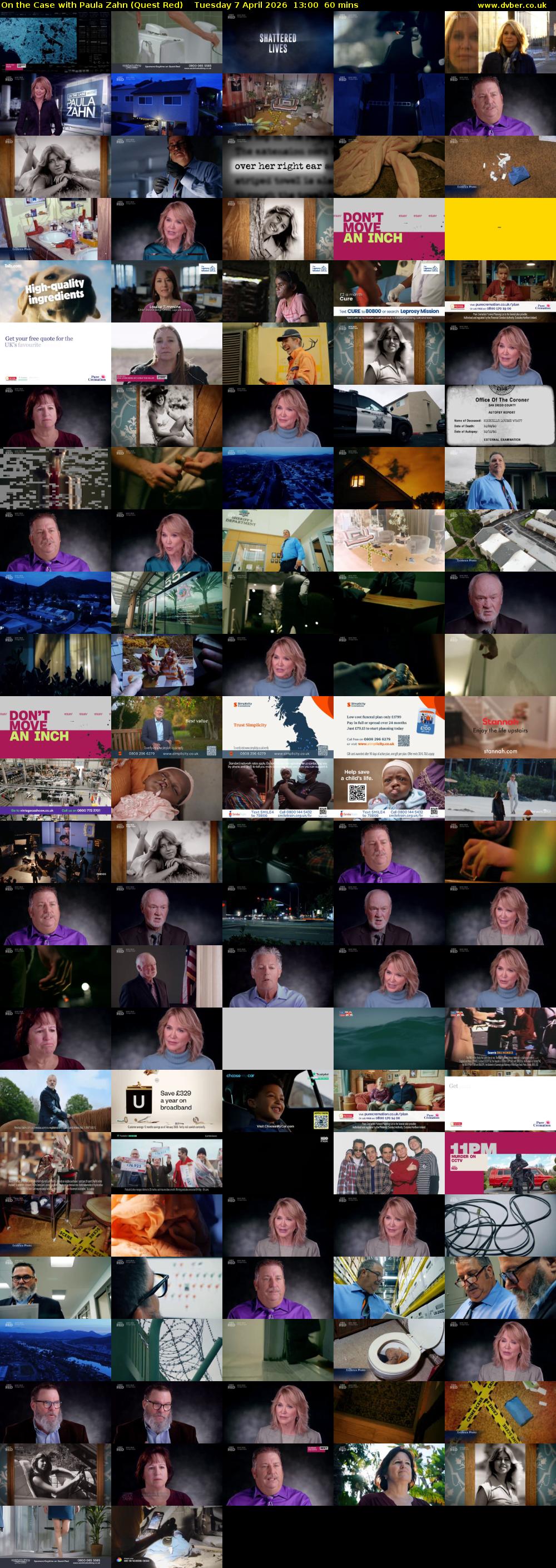 On the Case with Paula Zahn (Quest Red) Tuesday 7 April 2026 13:00 - 14:00