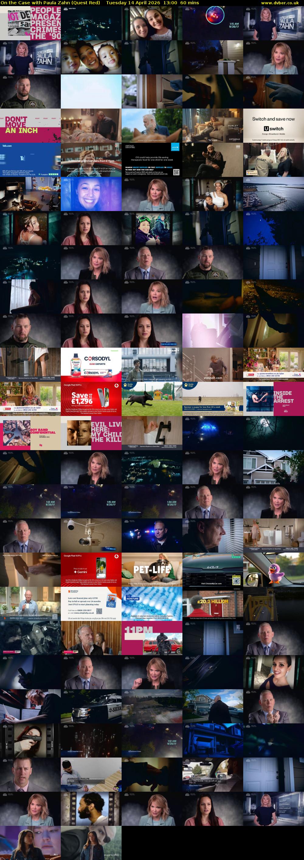 On the Case with Paula Zahn (Quest Red) Tuesday 14 April 2026 13:00 - 14:00