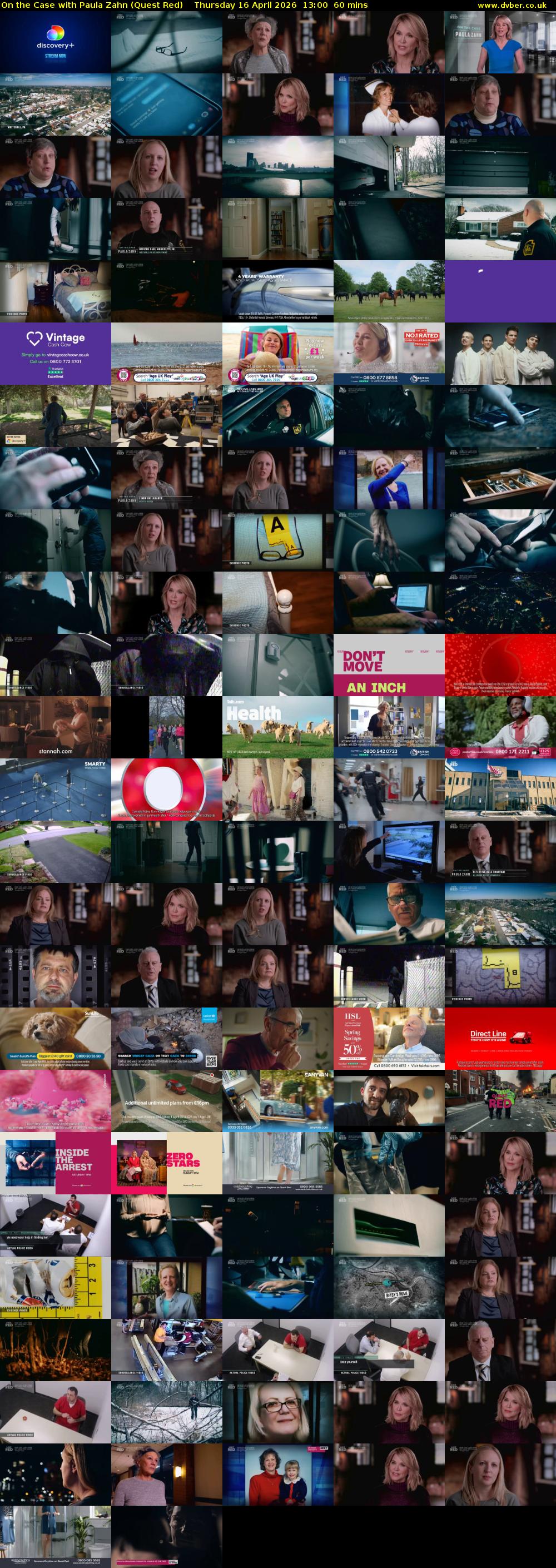 On the Case with Paula Zahn (Quest Red) Thursday 16 April 2026 13:00 - 14:00