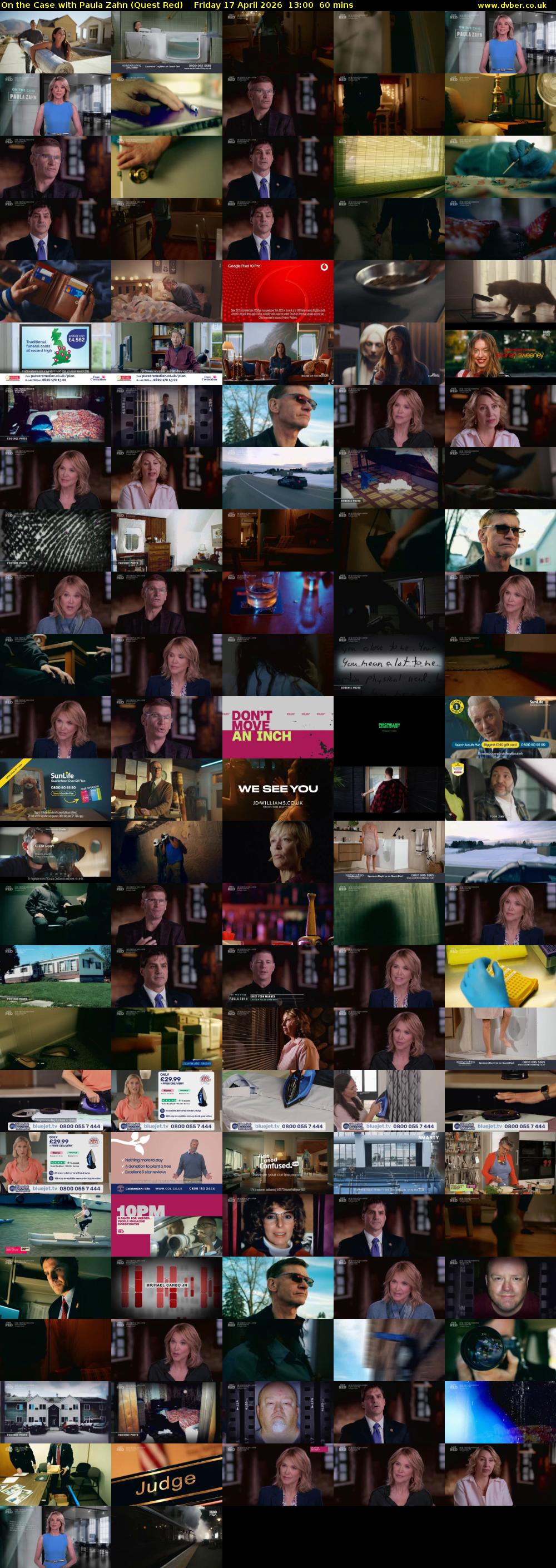 On the Case with Paula Zahn (Quest Red) Friday 17 April 2026 13:00 - 14:00