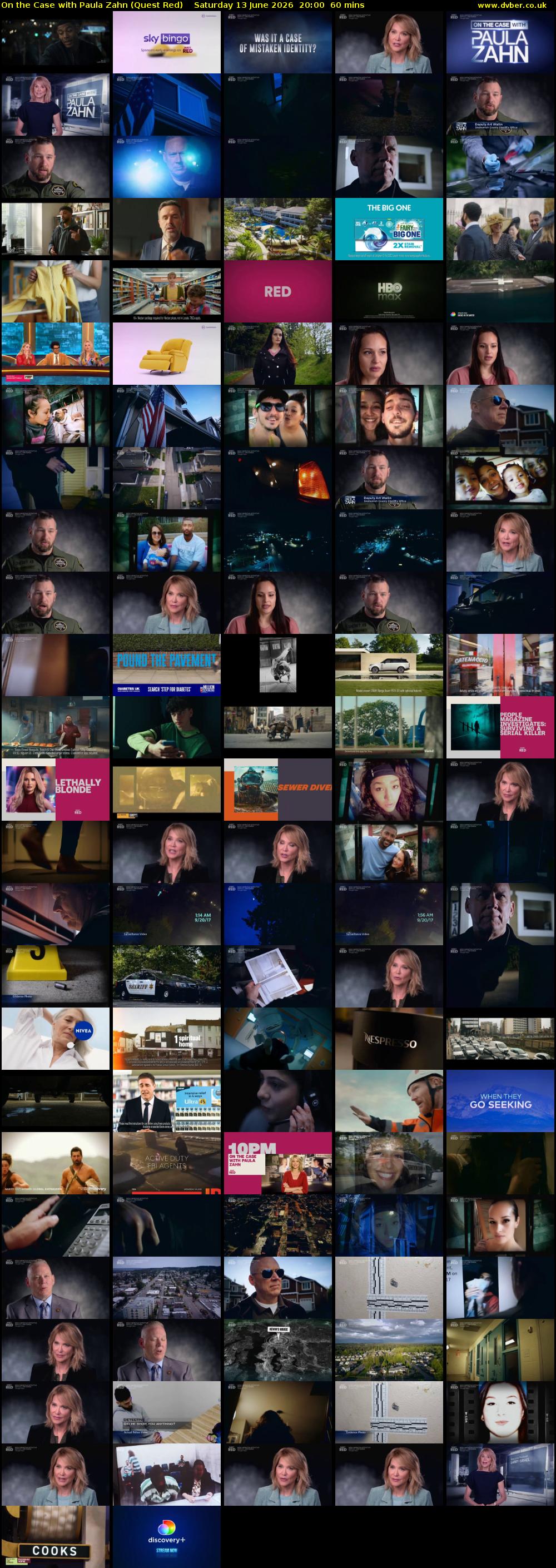 On the Case with Paula Zahn (Quest Red) Saturday 13 June 2026 20:00 - 21:00