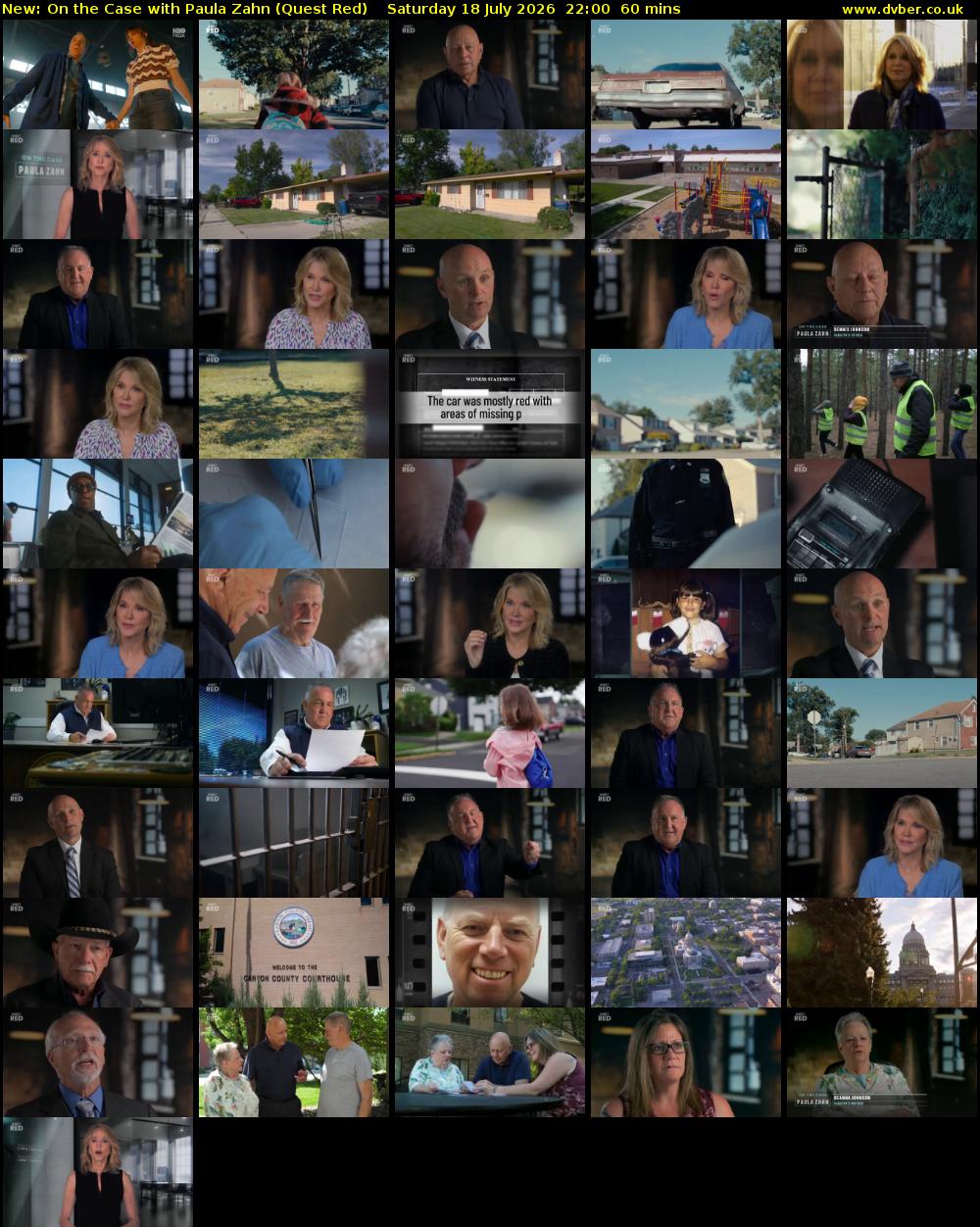 On the Case with Paula Zahn (Quest Red) Saturday 18 July 2026 22:00 - 23:00