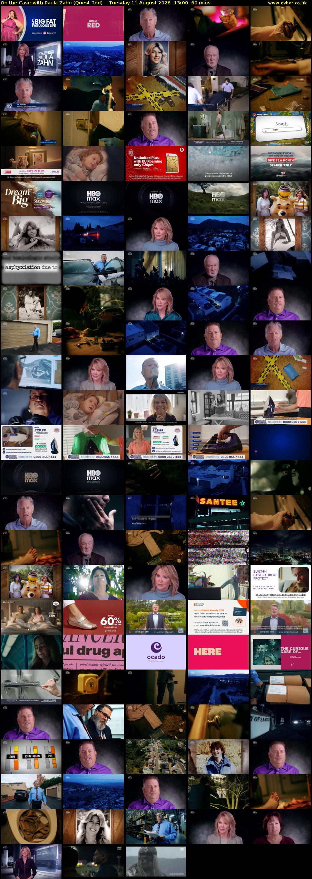 On the Case with Paula Zahn (Quest Red) Tuesday 11 August 2026 13:00 - 14:00