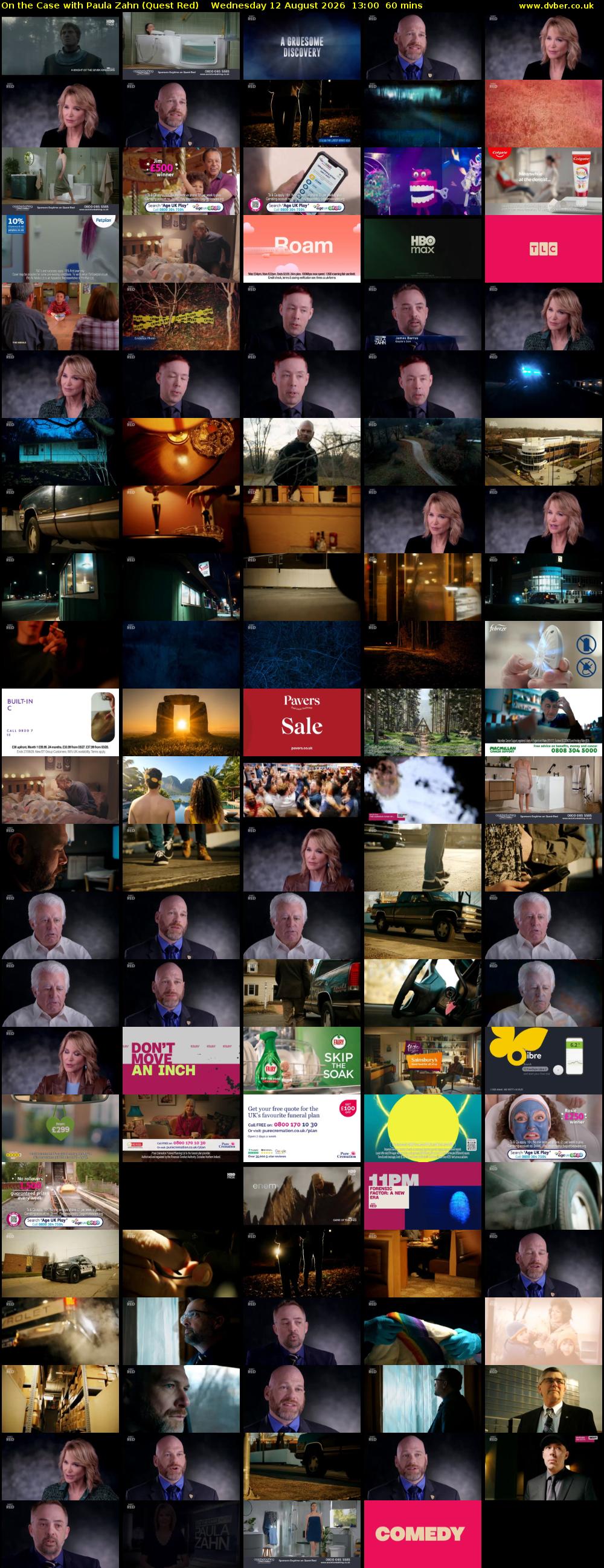 On the Case with Paula Zahn (Quest Red) Wednesday 12 August 2026 13:00 - 14:00