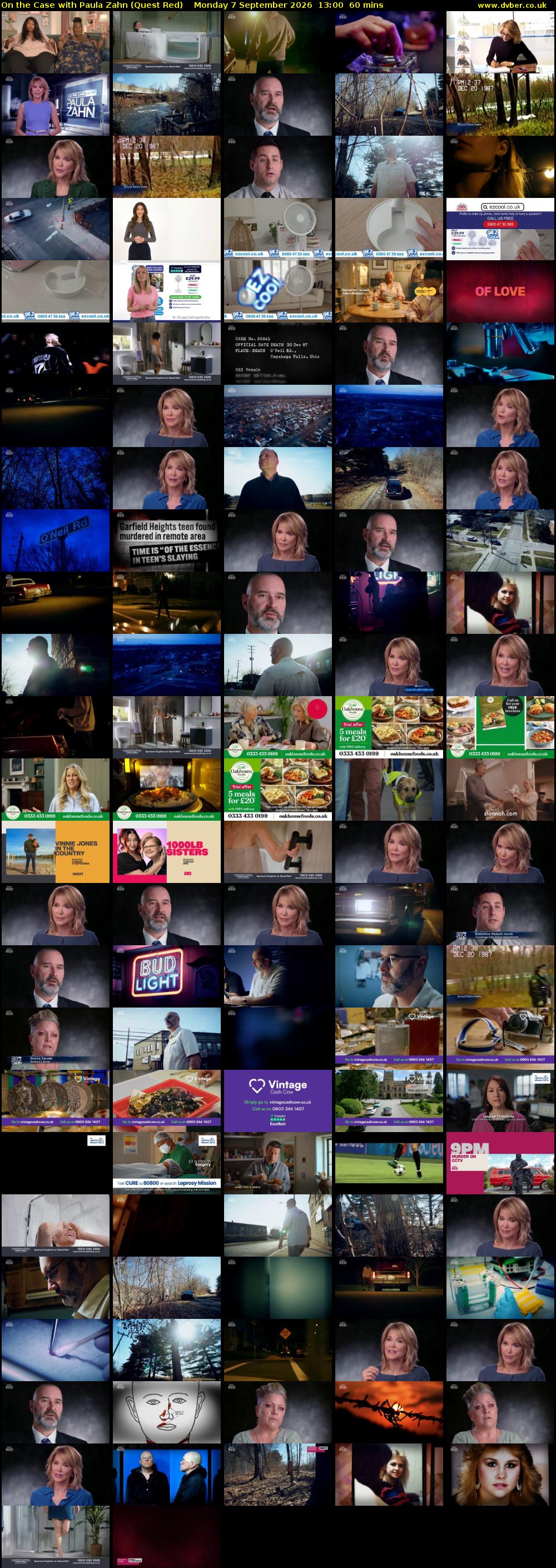 On the Case with Paula Zahn (Quest Red) Monday 7 September 2026 13:00 - 14:00