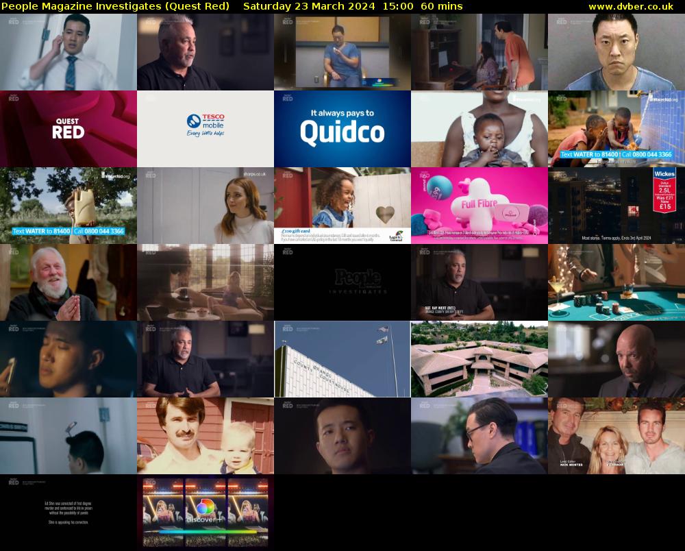 People Magazine Investigates (Quest Red) Saturday 23 March 2024 15:00 - 16:00