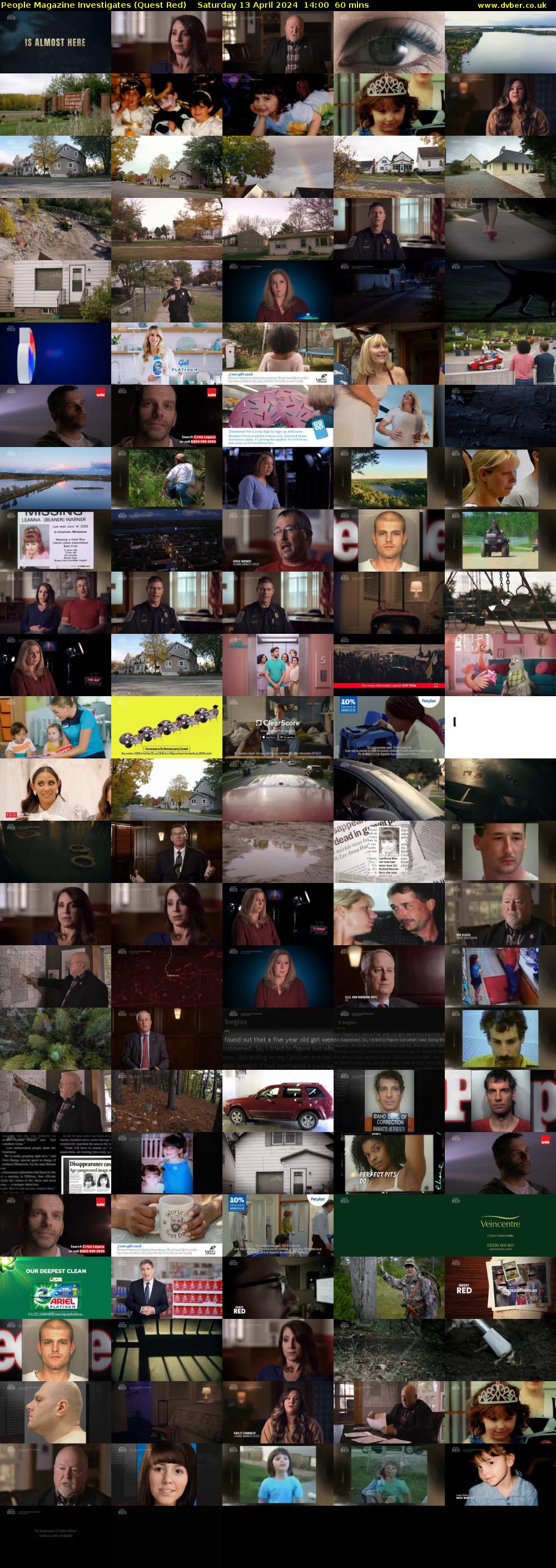 People Magazine Investigates (Quest Red) Saturday 13 April 2024 14:00 - 15:00