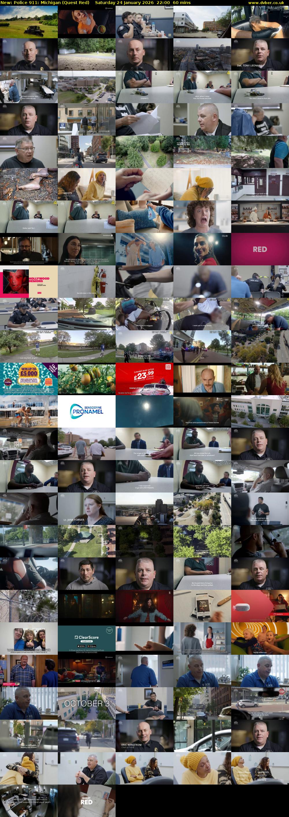 Police 911: Michigan (Quest Red) Saturday 24 January 2026 22:00 - 23:00