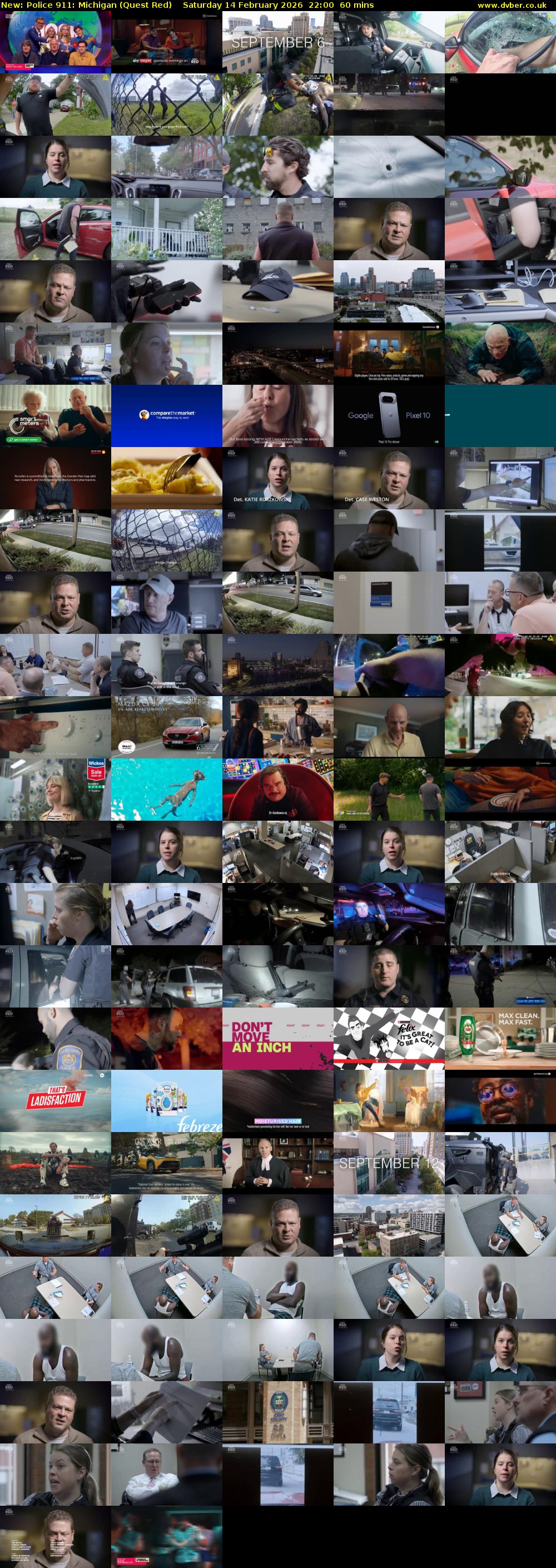 Police 911: Michigan (Quest Red) Saturday 14 February 2026 22:00 - 23:00