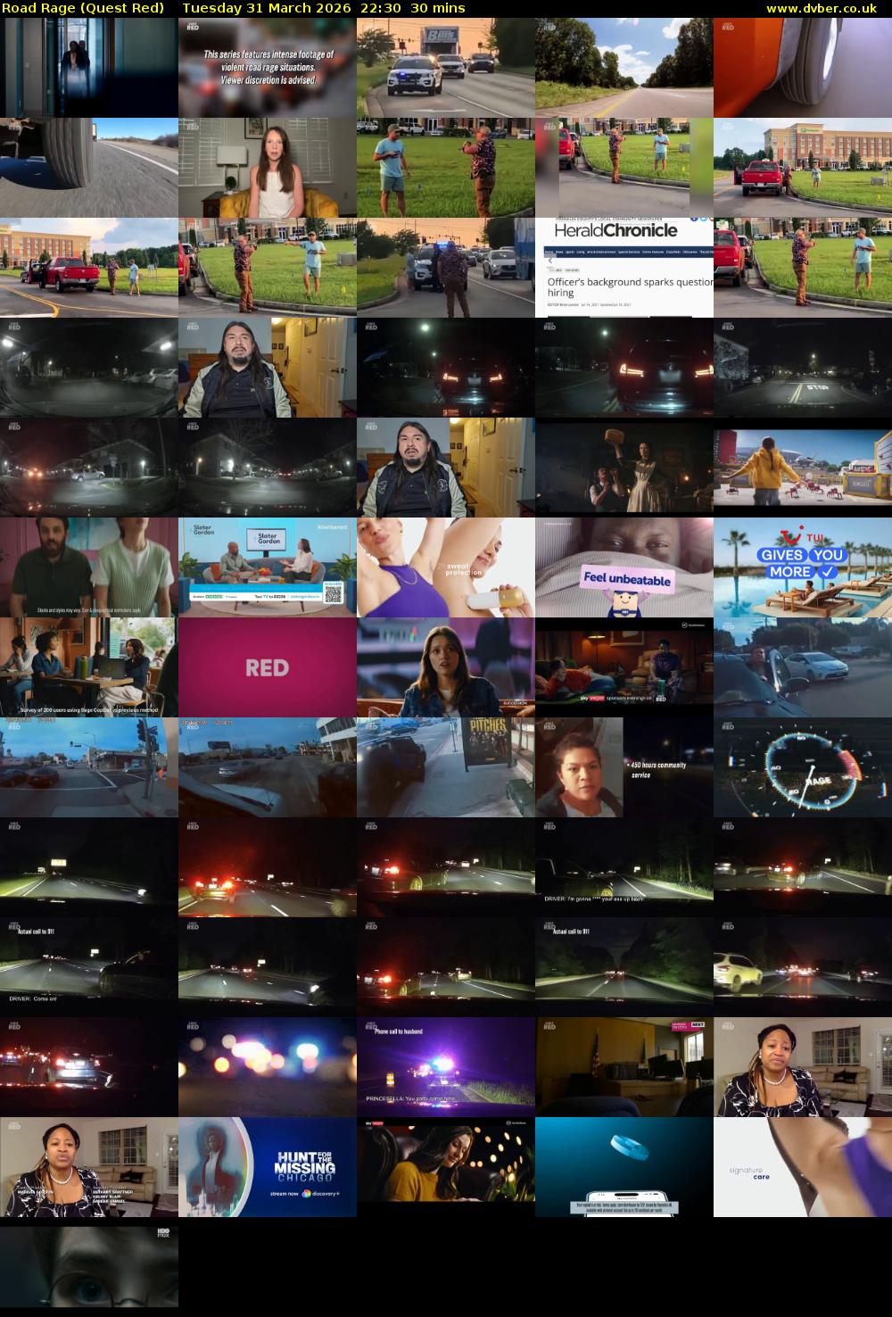 Road Rage (Quest Red) Tuesday 31 March 2026 22:30 - 23:00