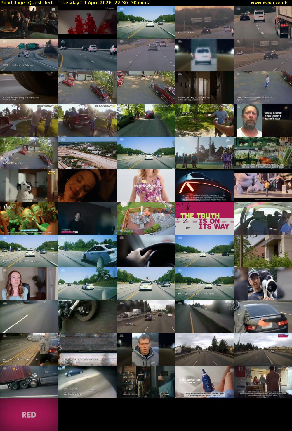 Road Rage (Quest Red) Tuesday 14 April 2026 22:30 - 23:00