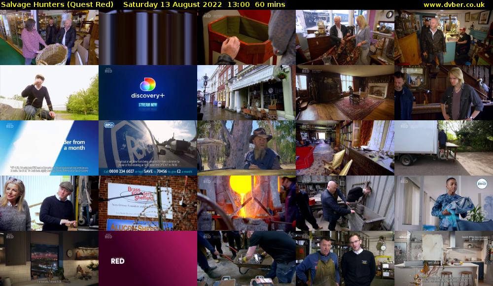 Salvage Hunters (Quest Red) Saturday 13 August 2022 13:00 - 14:00