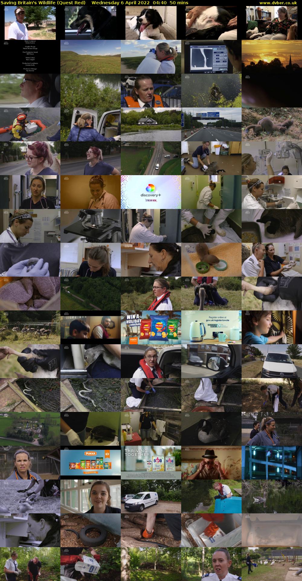 Saving Britain's Wildlife (Quest Red) Wednesday 6 April 2022 04:40 - 05:30