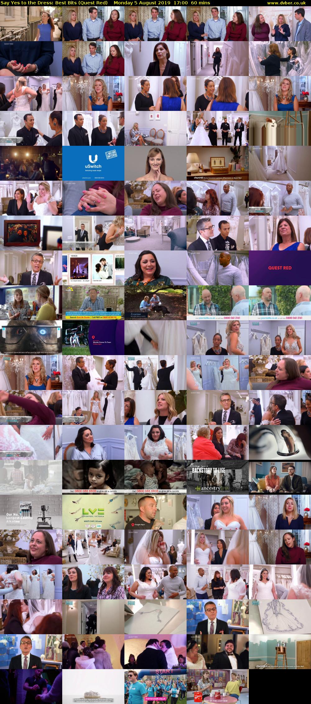 Say Yes To The Dress: Best Bits (Quest Red) Monday 5 August 2019 17:00 - 18:00