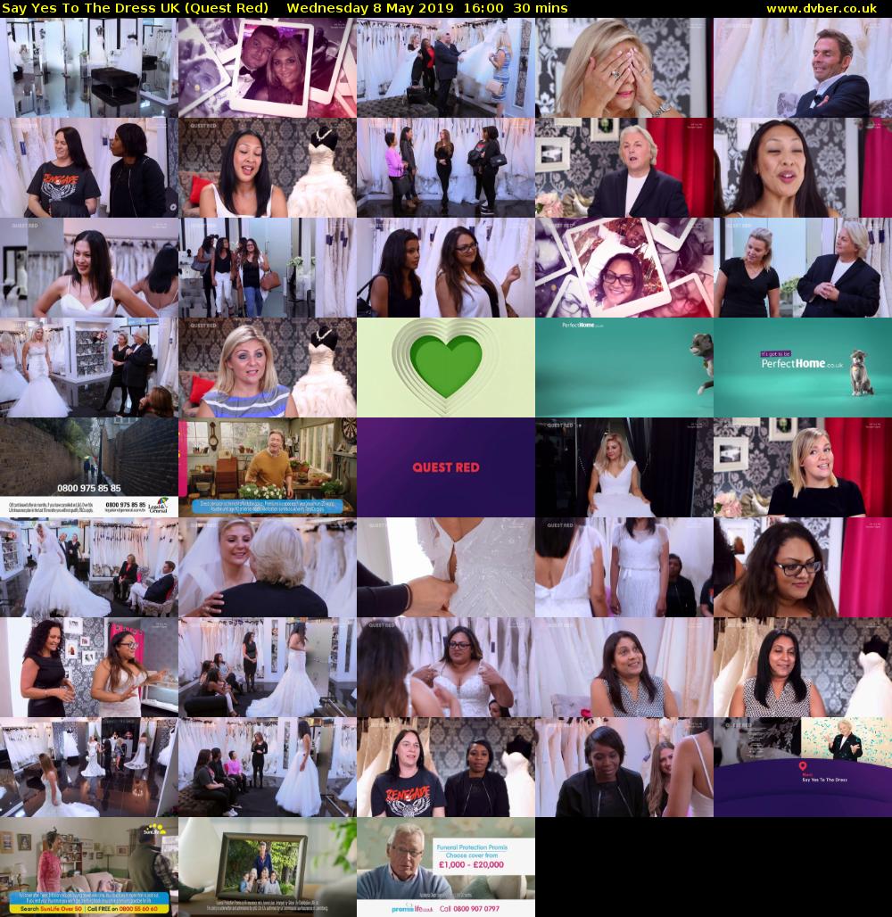 Say Yes To The Dress UK (Quest Red) Wednesday 8 May 2019 16:00 - 16:30