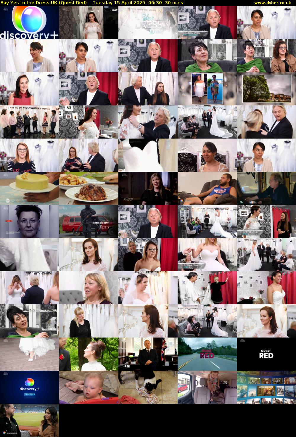 Say Yes To The Dress UK (Quest Red) Tuesday 15 April 2025 06:30 - 07:00