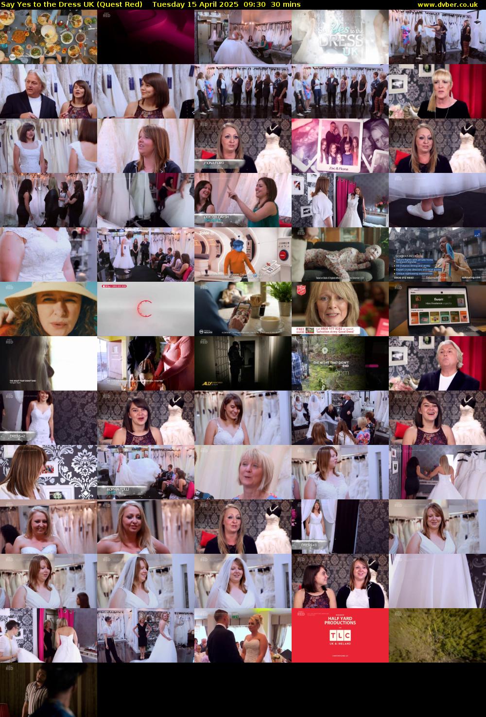 Say Yes To The Dress UK (Quest Red) Tuesday 15 April 2025 09:30 - 10:00