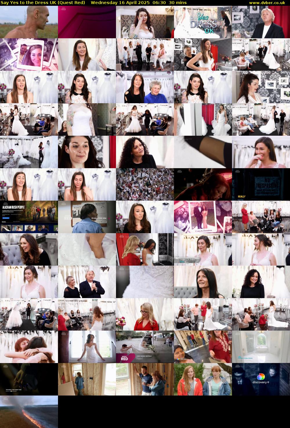 Say Yes To The Dress UK (Quest Red) Wednesday 16 April 2025 06:30 - 07:00