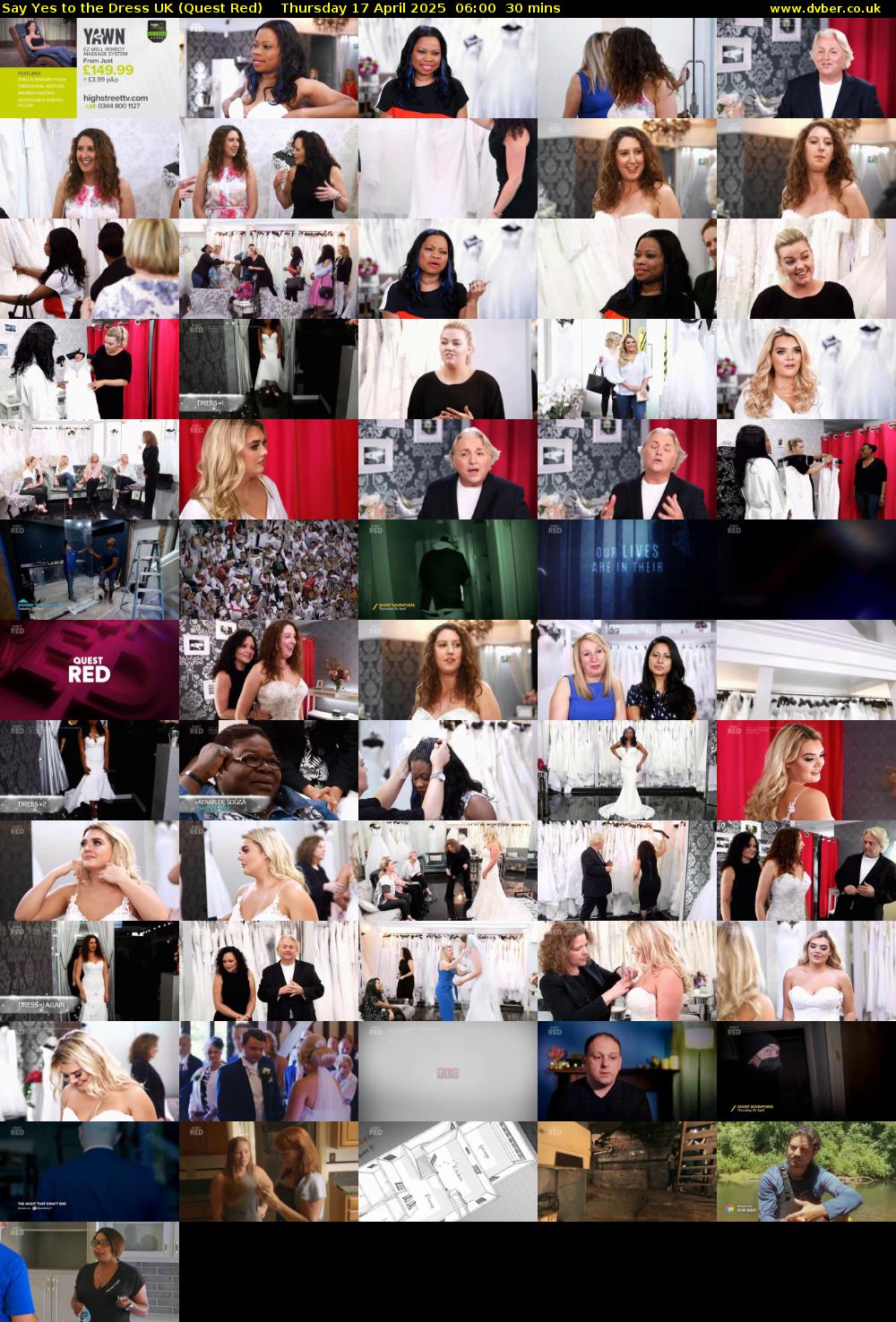 Say Yes To The Dress UK (Quest Red) Thursday 17 April 2025 06:00 - 06:30