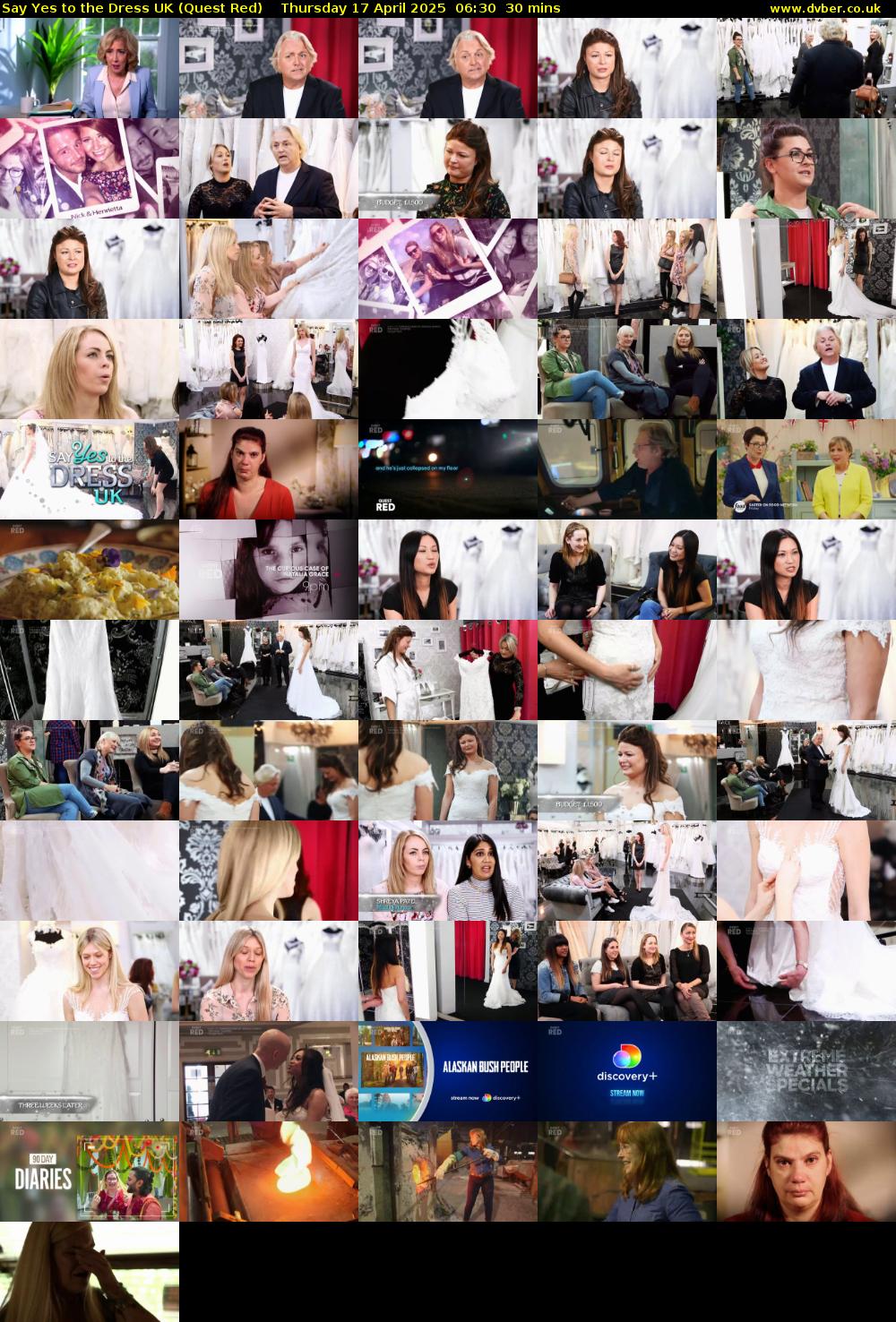 Say Yes To The Dress UK (Quest Red) Thursday 17 April 2025 06:30 - 07:00