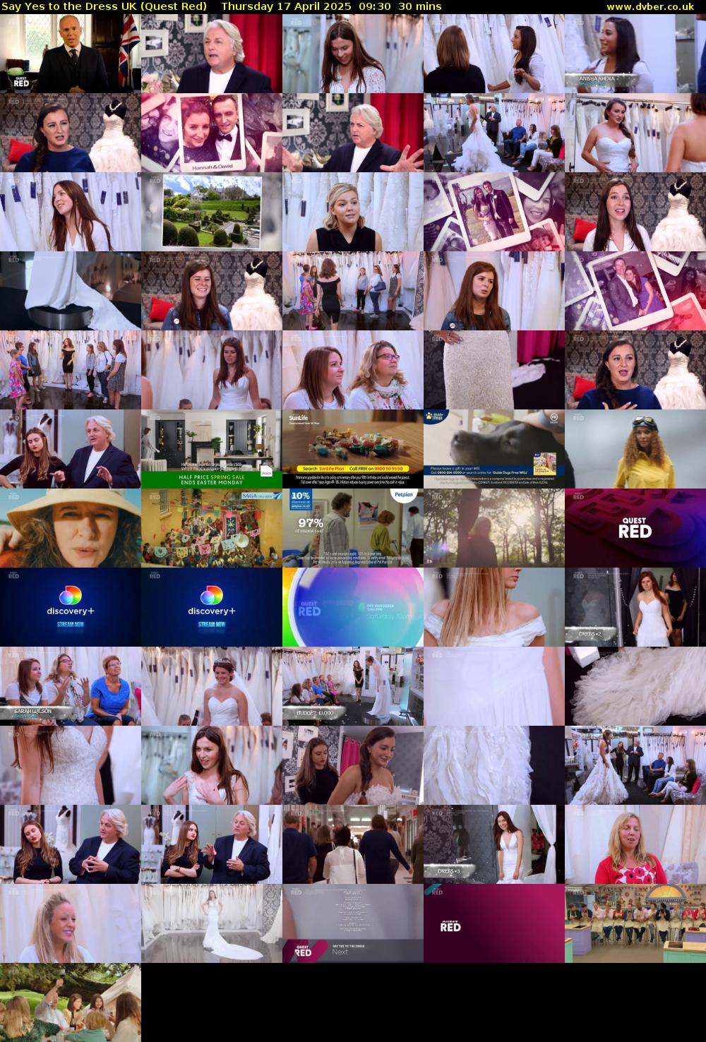 Say Yes To The Dress UK (Quest Red) Thursday 17 April 2025 09:30 - 10:00