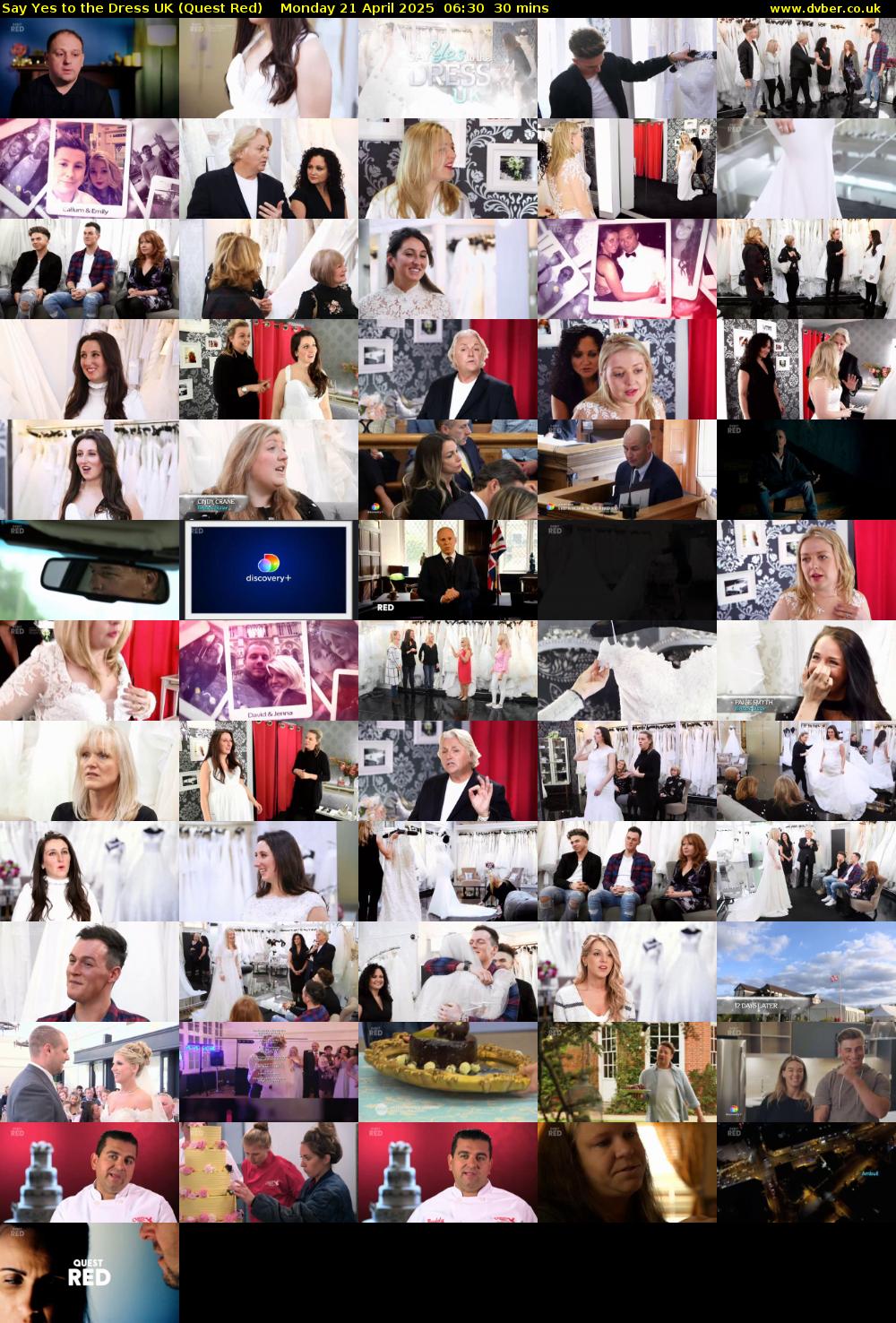 Say Yes To The Dress UK (Quest Red) Monday 21 April 2025 06:30 - 07:00