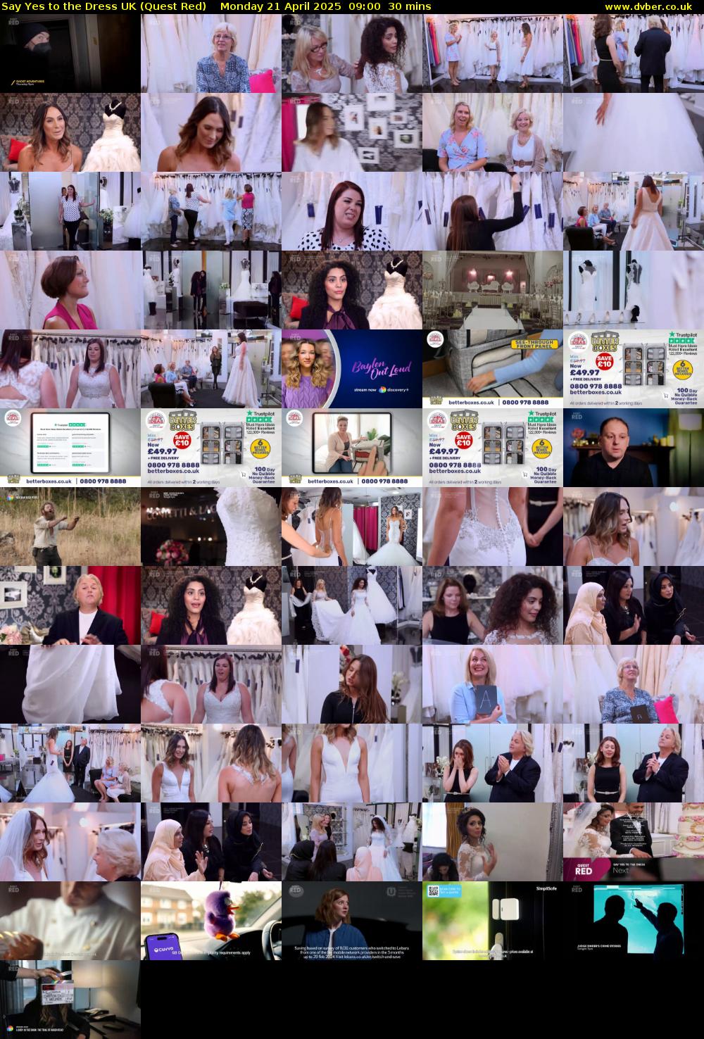 Say Yes To The Dress UK (Quest Red) Monday 21 April 2025 09:00 - 09:30