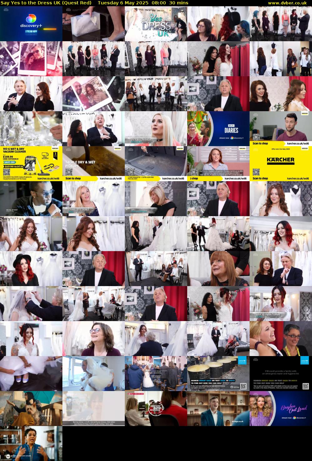 Say Yes To The Dress UK (Quest Red) Tuesday 6 May 2025 08:00 - 08:30