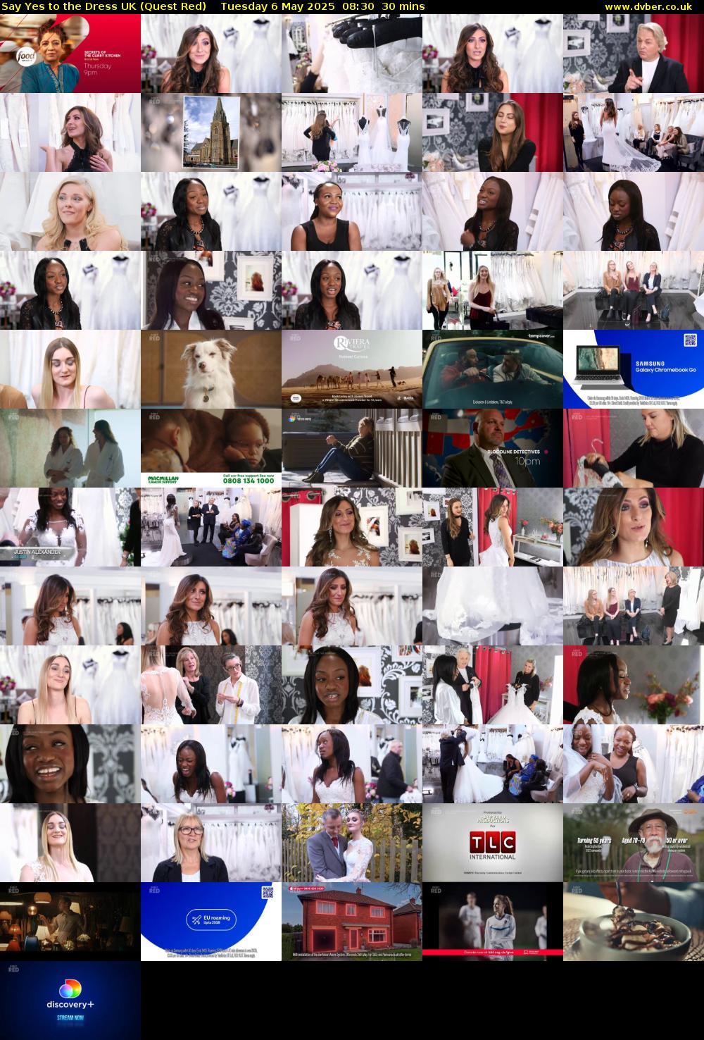 Say Yes To The Dress UK (Quest Red) Tuesday 6 May 2025 08:30 - 09:00