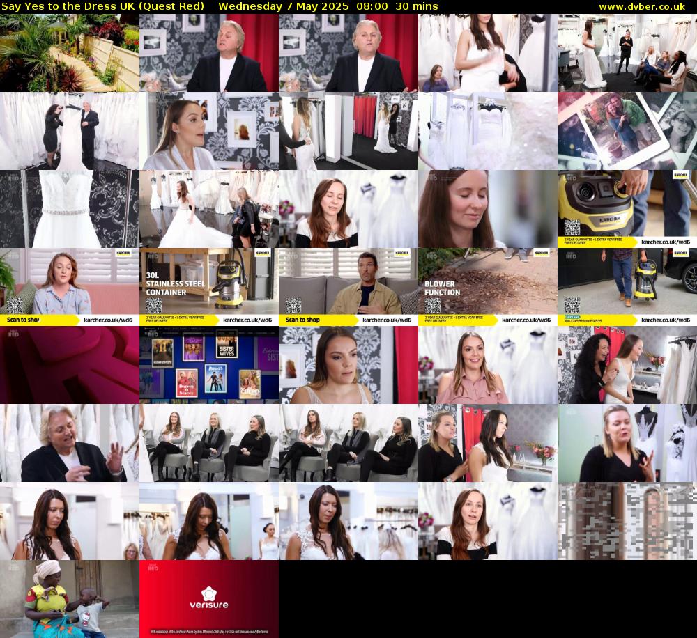 Say Yes To The Dress UK (Quest Red) Wednesday 7 May 2025 08:00 - 08:30