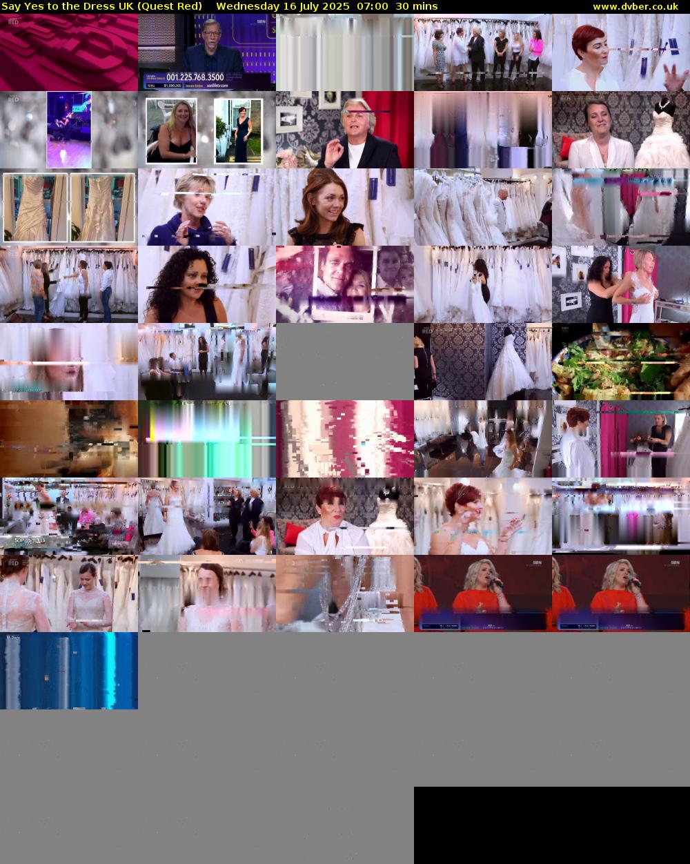 Say Yes To The Dress UK (Quest Red) Wednesday 16 July 2025 07:00 - 07:30