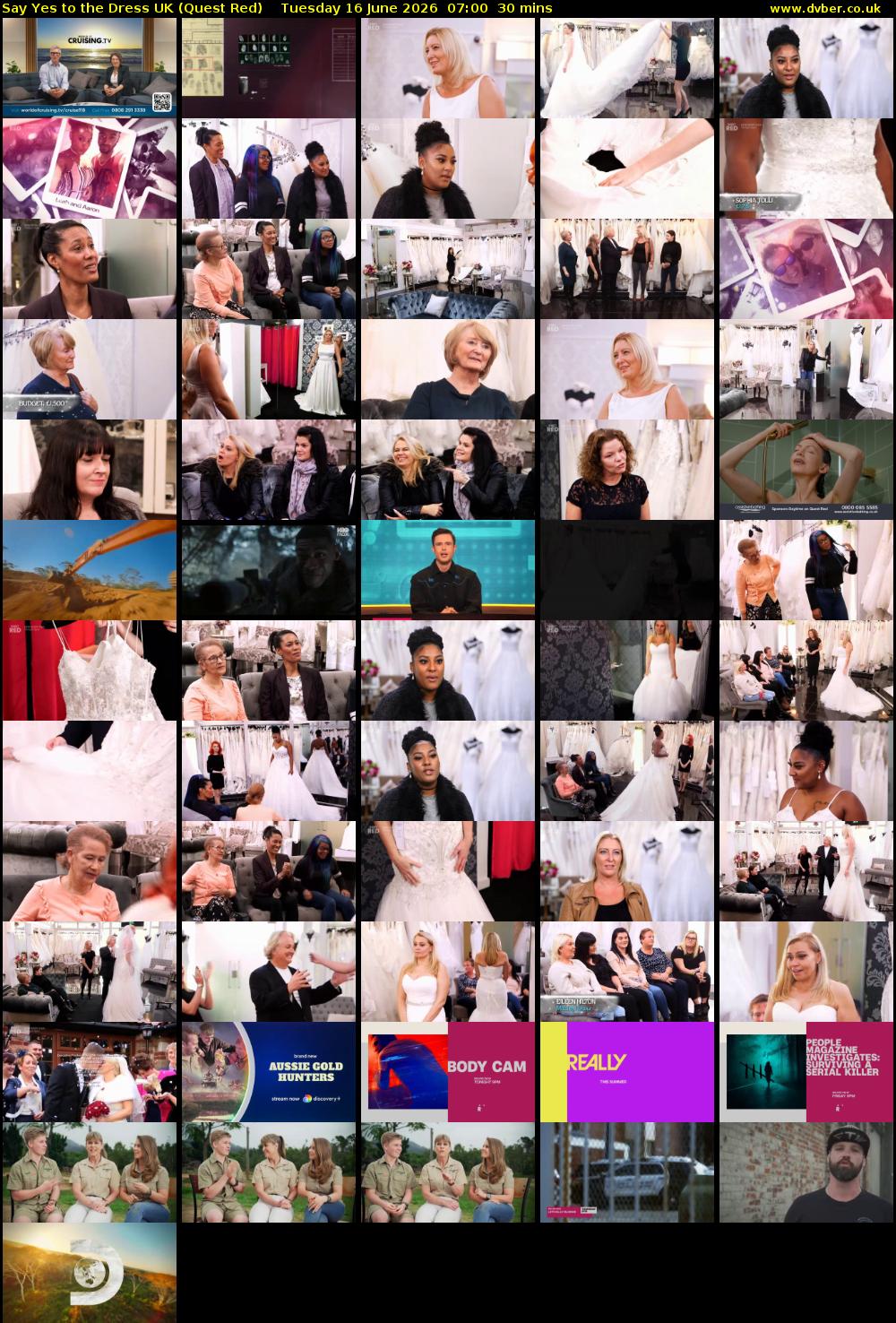 Say Yes To The Dress UK (Quest Red) Tuesday 16 June 2026 07:00 - 07:30