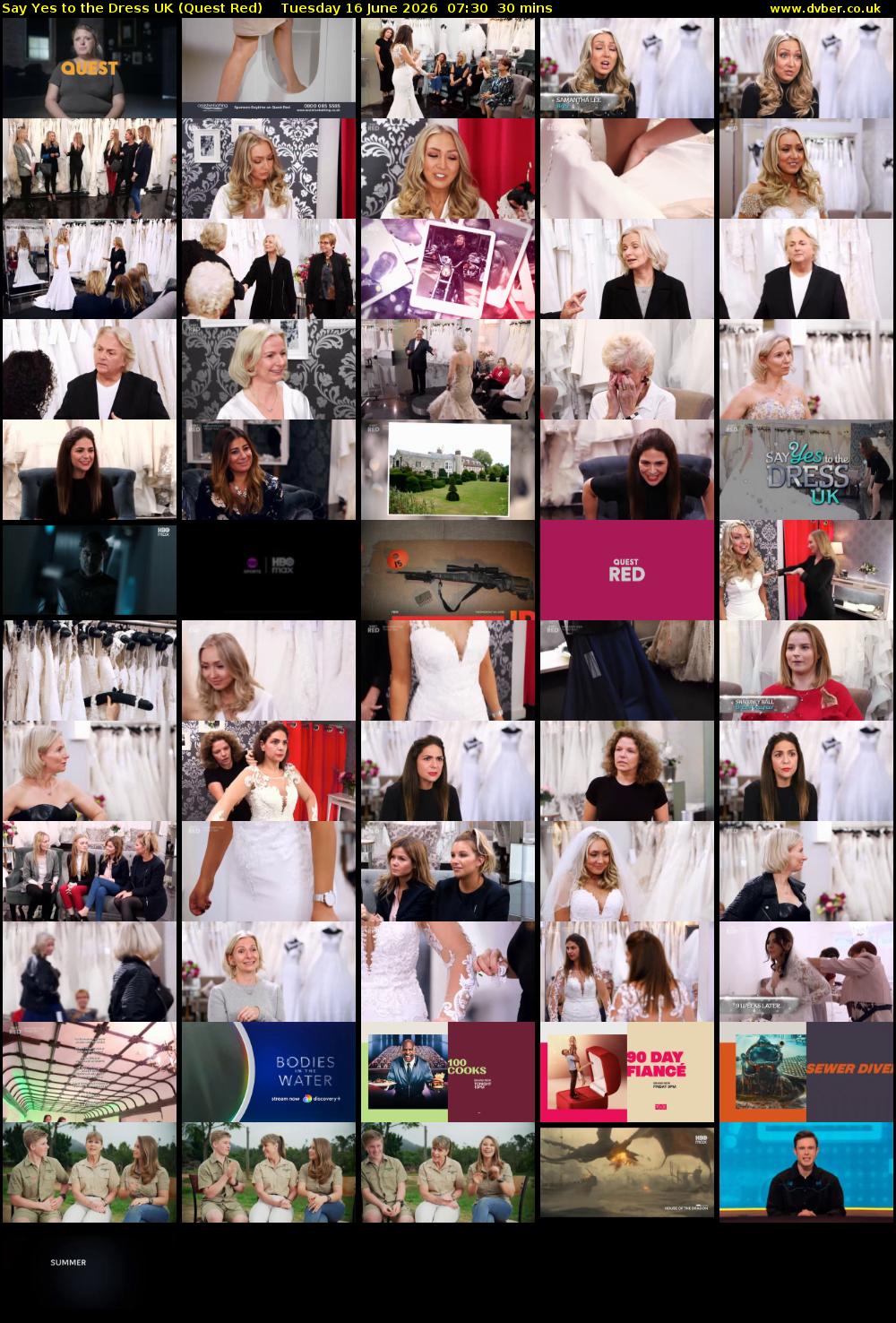 Say Yes To The Dress UK (Quest Red) Tuesday 16 June 2026 07:30 - 08:00
