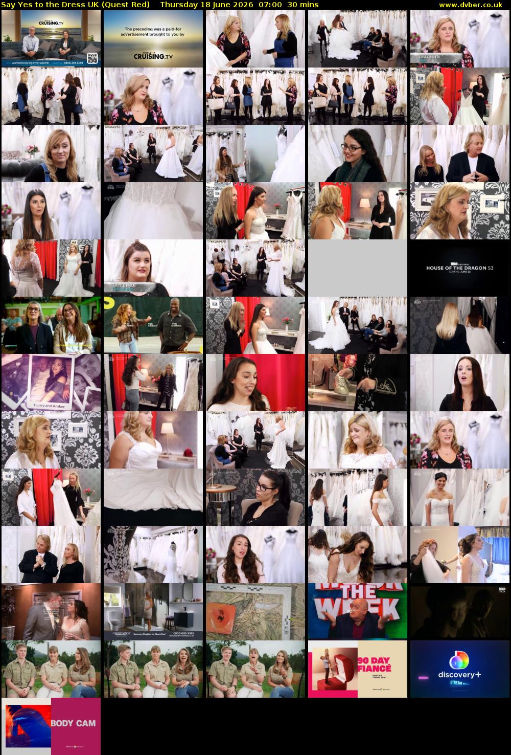 Say Yes To The Dress UK (Quest Red) Thursday 18 June 2026 07:00 - 07:30