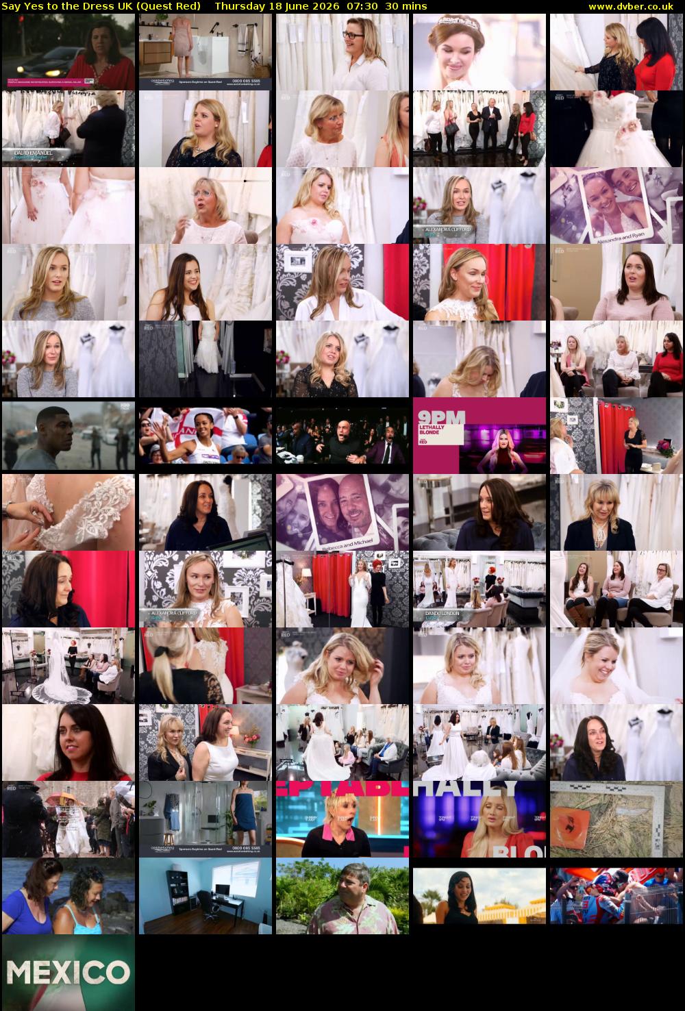Say Yes To The Dress UK (Quest Red) Thursday 18 June 2026 07:30 - 08:00