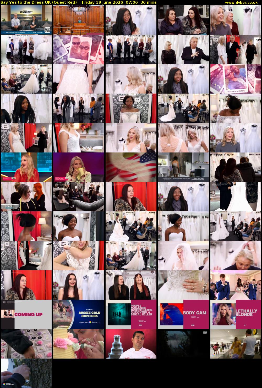 Say Yes To The Dress UK (Quest Red) Friday 19 June 2026 07:00 - 07:30