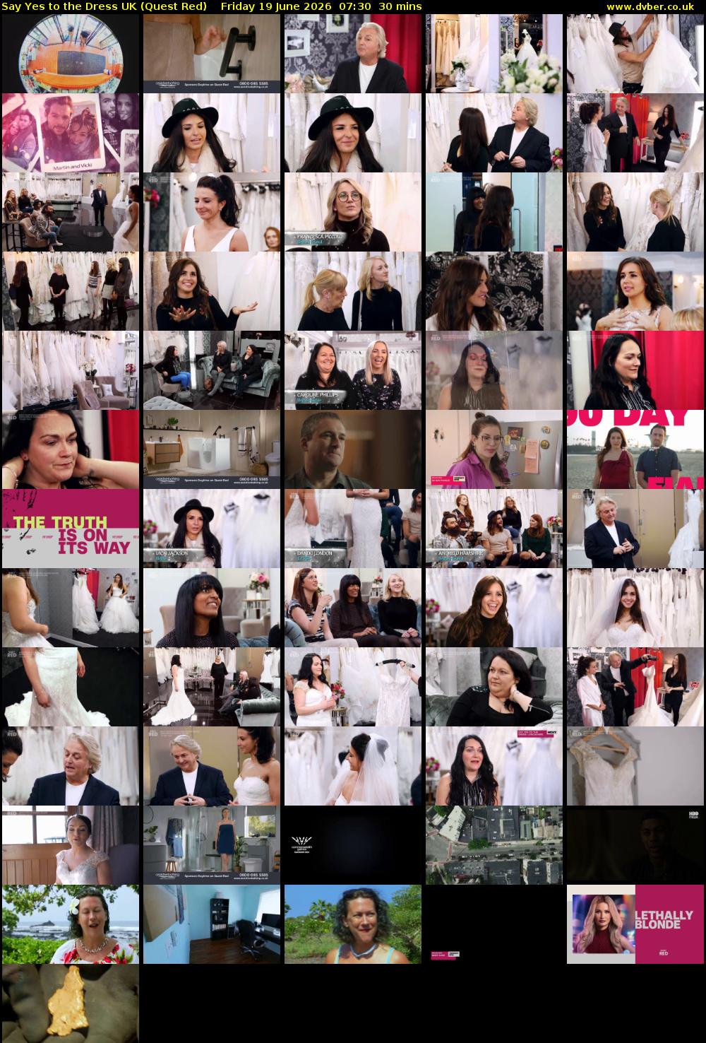 Say Yes To The Dress UK (Quest Red) Friday 19 June 2026 07:30 - 08:00