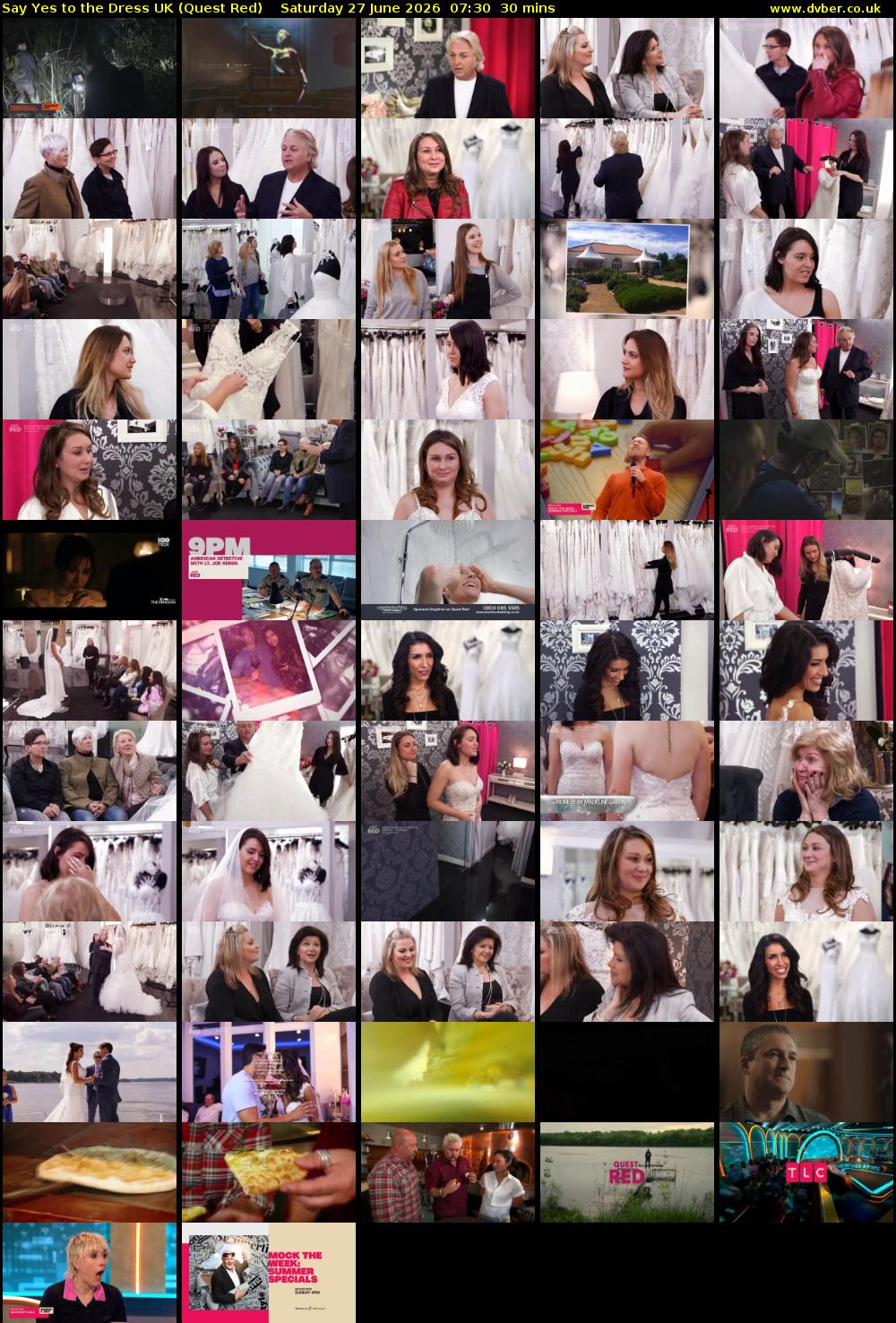 Say Yes To The Dress UK (Quest Red) Saturday 27 June 2026 07:30 - 08:00