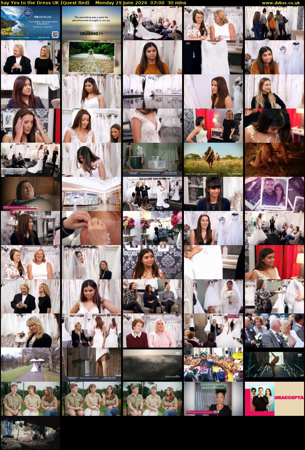Say Yes To The Dress UK (Quest Red) Monday 29 June 2026 07:00 - 07:30